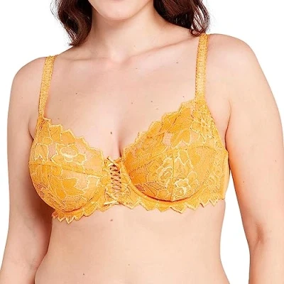 Image de Sans Complexe Arum Soutien Gorge Emboitant en Dentelle avec Armatures Classique Femme Abricot Dore 85B