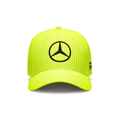 Image de Mercedes Benz AMG Petronas Formula One Team Casquette Enfant Lewis Hamilton 2023 Jaune Fluo Taille Unique