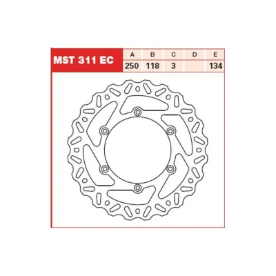 Image de TRW MST311EC Disque de frein 250 3 rainuré
