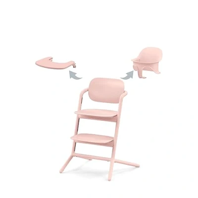 Image de CYBEX Gold LEMO Set Chaise Haute 3en1; Grandit avec l’enfant, 6 mois 99 ans: dès la naissance un Transat séparé; inclus : Baby et plateau repas; aluminium/plastique; Pearl Pink