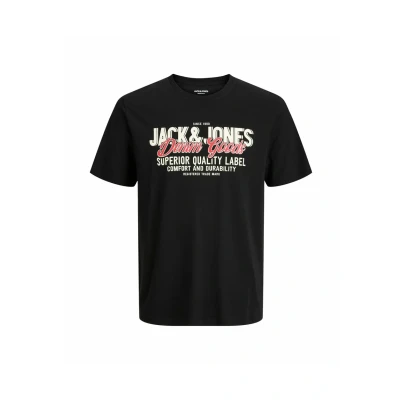 Image de JACK &amp; JONES Tee Jjelogo T Shirt SS Oneck 2 Col Aw25 Noos Pls, Noir, 8XL Hommes