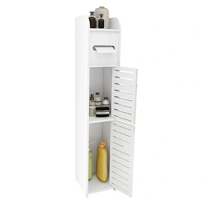 Image de Meuble Salle de Bain,Meuble Toilette,Meuble Toilettes WC Rangement,Rangements Bain,Tiroir, Compartiment, Gain Place,Petits Espaces,17 * 15 78cm