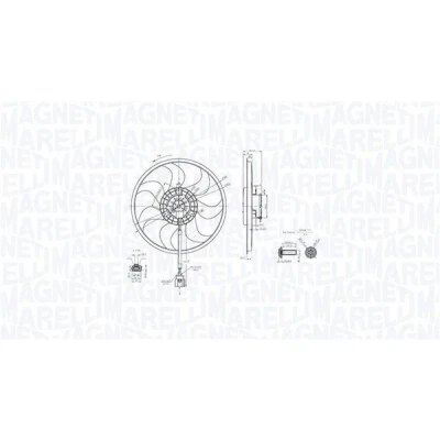Image de MAGNETI MARELLI 069422889010 Ventilateur Moteur 420 12 384 VOLKSWAGEN: Transporter 5 Bus, 5, Multivan (7HM