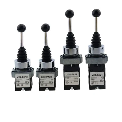 Image de 2NO 2 Position Latch XD2 PA12 PA14 Rocker Joystick Controller Spring Rotary Cross Switches Reset PA22 PA24 4NO 4Position NWPNLXEA(XD2 PA12)