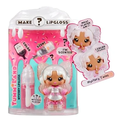 Image de Yummiland Lip Gloss Poupée Mystery Chase Inclut le Kit DIY Gloss, Convient aux Enfants de 4 Ans et Plus