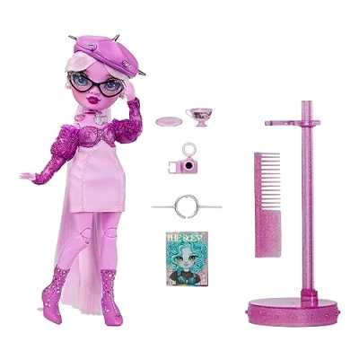 Image de RAINBOW High Shadow Series 3 Lavender Poupée Mannequin Mauve Tenue à la Mode, Cheveux Extra Longs, Lunettes et + de 10 Accessoires Jeu Colorés Enfants 4 12 Ans Collectionneurs