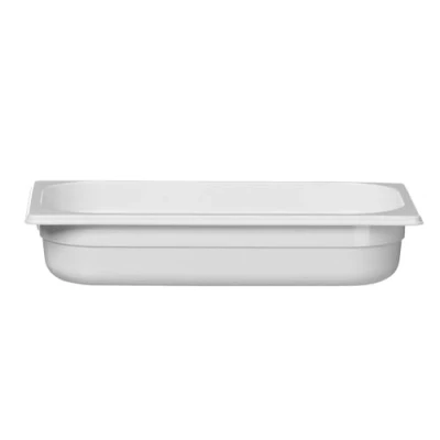 Image de HENDI Bac Gastronorm, Récipient GN, conteneur GN 1/3, résistance thermique 40 C à 110 C, 2.5 L, 325x176x(H)65 mm, polycarbonate blanc