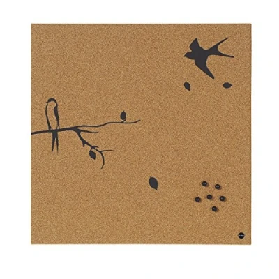 Image de Bi Office Swallow 3 Tableau d&#039;Affichage en Liège, 40 x cm, Panneau avec des Motifs Noirs