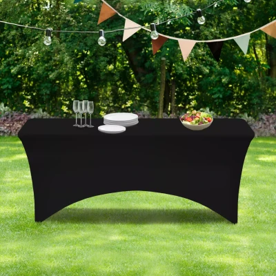 Image de Nappe rectangulaire extensible noire