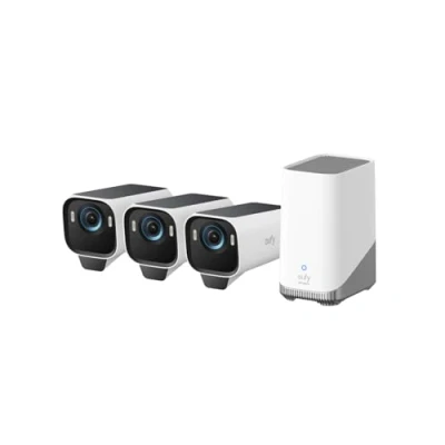 Image de eufy Security S3 Pro (eufyCam 3 Pro), 4K Camera Surveillance WiFi exterieure sans Fil avec Panneau Solaire, Vision Nocturne MaxColor, Reconnaissance faciale IA, Stockage Local, aucuns Frais mensuels