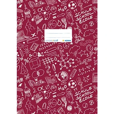 Image de Protège cahier « Schoolydoo » de Herma En plastique Format A4 À motifs 1 pièce 4, gemustert, Stück rouge bordeaux