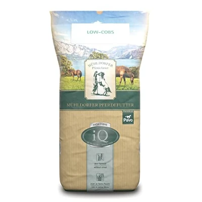 Image de Mühldorfer IQ Low Cobs 20 kg pour Chevaux présentant des intolérances aux céréales Sucre et amidon réduits