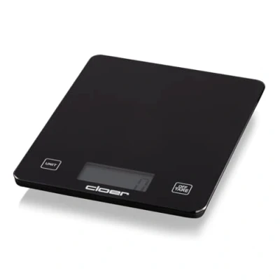 Image de Cloer 6870 Balance de cuisine numérique jusqu&#039;à 10 kg, Fonction poids ajouté, Mesure du par incréments 1 g, : ml, lb:oz et oz, surface en verre, écran LCD, noir