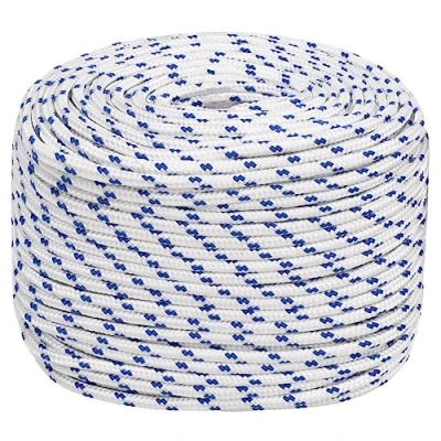 Image de vidaXL Corde de Bateau Levage Câble d&#039;Amarrage Ancrage Navire Lignes Gréement à Linge Blanc 6 mm 25 m Polypropylène