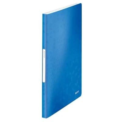 Image de Leitz Reliure Protège Documents A4, 40 Pochettes, 80 Pages, Pochettes Transparentes, Bleu Métallisé, WOW, 46320036