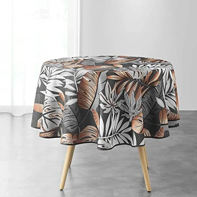 Image de douceur d&#039;intérieur ALIANOR NAPPE RONDE, ANTHRACITE, (0) 180 CM