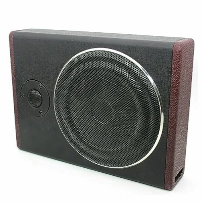 Image de Caisson de basses actif 12 V 600 W en acier inoxydable ultra fin Pour voiture sous siège voiture/camion Avec télécommande Niveaux d&#039;entrée bas et hauts