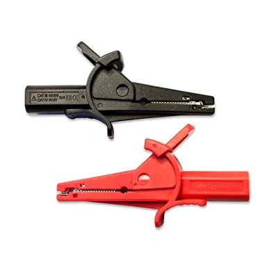Image de PeakTech Pinces crocodiles isolées de 4 mm CAT III, 1 pièce, P 7015