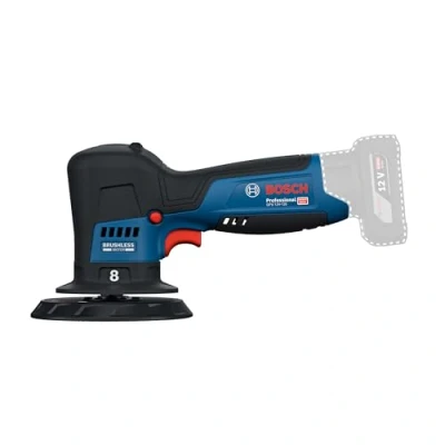 Image de Bosch Professional 12V System Polisseuse sans fil GPX 125 (inclus l’outil de base avec le tampon velcro mm, prédécoupé en mousse polissage mm)