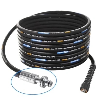 Image de TECHKAR Tuyau pour Nettoyeur Haute Pression Remplacement du d&#039;Extension Karcher 250bar M22x1.5 Kärcher HD HDS Prise 11 mm Longueur 20 m