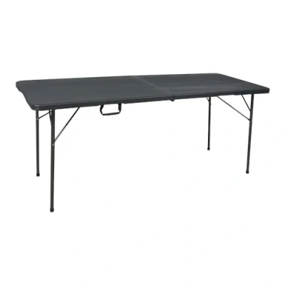Image de Table pliante RONDY de Jardin Imitation bois Capacité 8 Personnes poignée transport