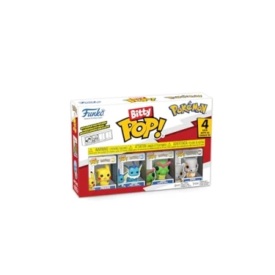 Image de Funko Bitty Pop! Pokemon Pikachu 4PKet Une Mini Figurine Mystère en Surprise 2.2 Cm Collectionnable Étagère Empilable Incluse