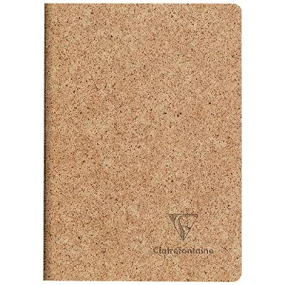 Image de Clairefontaine 83525C Un Carnet Piqué Cousu Fil couverture papier à base de Coques Cacao A6 10,5x14,8 cm 96 Pages Lignées Ivoire 90g Avec Rabat Collection Jeans&amp;Cocoa