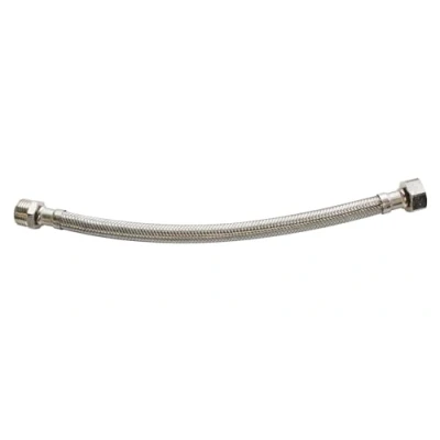Image de SOMATHERM FOR YOU, Flexible sanitaire 3/8&quot; mâle écrou tournant 150mm DN8 Tuyau EPDM tressé acier inox Raccord durable, souple et étanche Norme ACS, certifié QB, pression max 10 bars