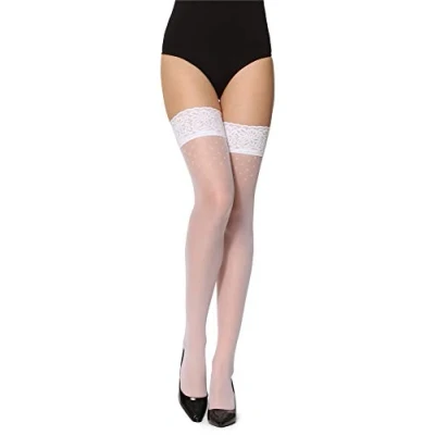 Image de Merry Style Collant Bas Autofixant Femme 20 DEN GI1108 (Rouge, XS S)