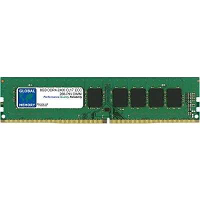 Image de GLOBAL MEMORY 8Go DDR4 2400MHz PC4 19200 288 PIN ECC DIMM (UDIMM) MÉMOIRE RAM pour SERVEURS/WORKSTATIONS/Cartes Meres