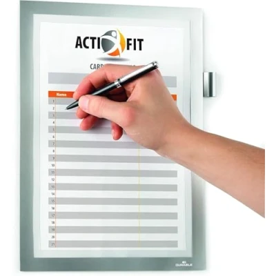 Image de Durable Duraframe Note Cadre d&#039;Affichage A4 Argent