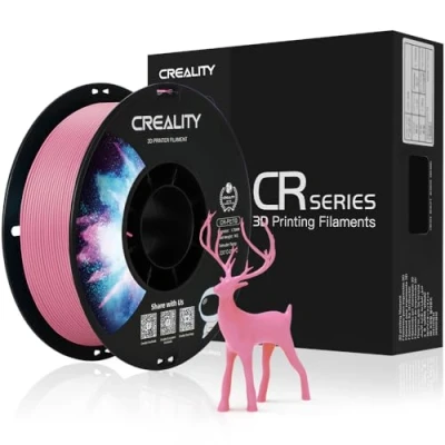 Image de Creality Official PETG Filament Rose, pour imprimantes 3D de 1,75 mm sans éraflure, forte liaison et performance à évolue précision dimensionnelle +/ 0,03 mm, 2,2 lbs/bobine