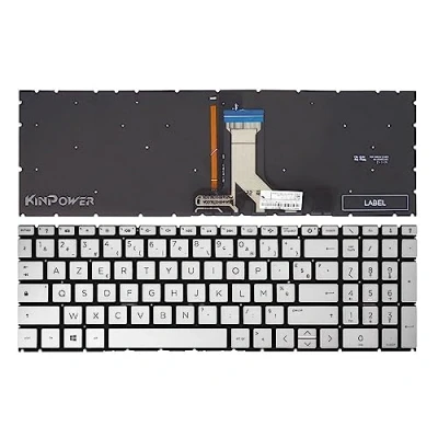 Image de Clavier Azerty Français Pour HP 17 CN CP Rétroéclairage (Rouge)