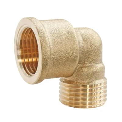 Image de SOMATHERM FOR YOU, Coude laiton brut à visser Mâle Femelle 20/27 Sachet de 2 pièces pour raccordements plomberie Compatible réseaux eau chaude/froide Étanchéité filet/joint