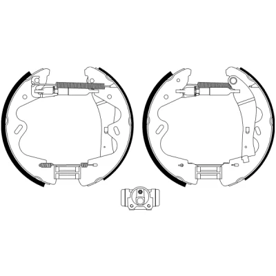 Image de TEXTAR Shoe Kit Pro 84065100 de freins, freins à tambours avec cylindre roue, élément d&#039;ajustage NISSAN: TERRANO 2