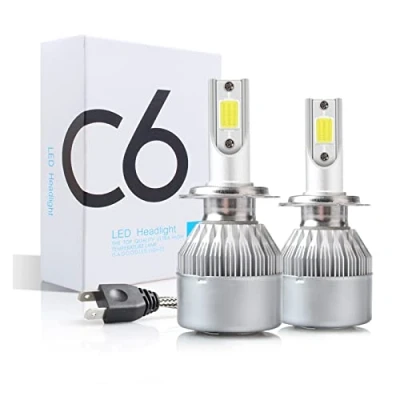 Image de C6 H1 H3 Ampoules de phare LED H7 Voyages voiture H4 880 H11 HB3 9005 HB4 9006 H13 6000K 72W 12V 7200LM Phares automatiques (Socket Type : H1)