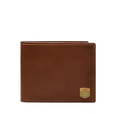 Image de Fossil Portefeuille à deux volets Hayes avec fenêtre transparente, en cuir, pour homme, ML4647200
