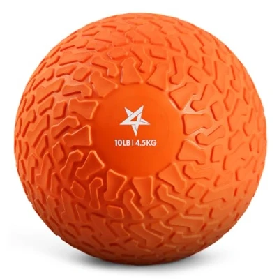 Image de Yes4All B0RJ Slam Balls 4.5 kg, Orange, Medicine Ball Rempli de sable, Balle d&#039;exercice sans rebond, Convient pour l&#039;entraînement et la musculation