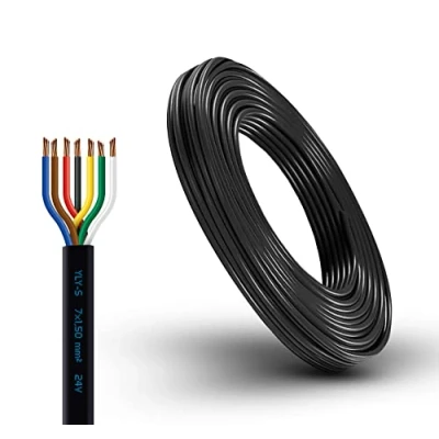 Image de AUTOLIGHT 24 Câble de véhicule à 7 fils avec section x 1,5 mm² pour remorque voiture, bateau broches multifil (5 mètres)