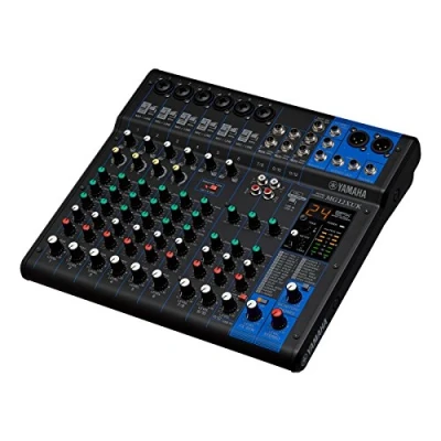 Image de Yamaha MG12XUK Console de mixage compacte avec 12 canaux d&#039;entrée, effets, USB et préamplis micro D PRE Version Knobs