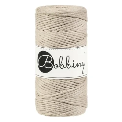 Image de Bobbiny Corde Macramé Peignée Regular 3mm (Beige) 100m