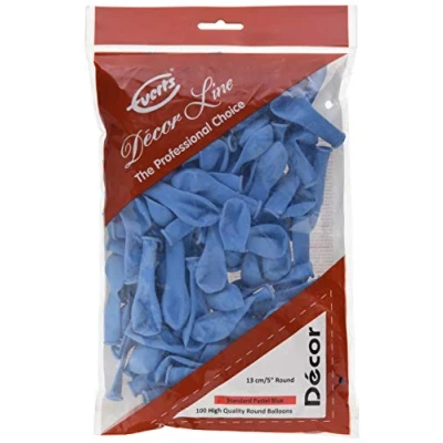 Image de Amscan 9905305 Lot de 100 Ballons en Latex Bleu Pastel, 10133542