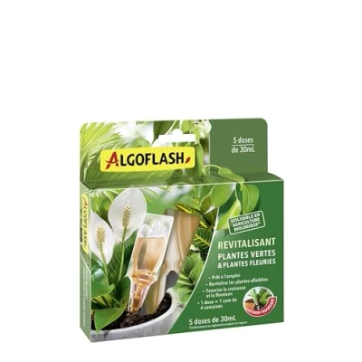 Image de Algoflash Monodose Revitalisante Plantes Vertes et Fleuries, Utilisable en Agriculture Biologique 5 doses de 30 ML