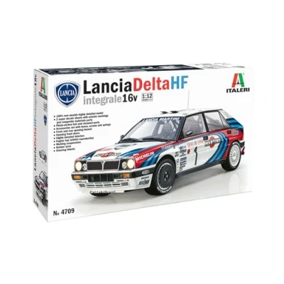 Image de ITALERI 4709 Lancia Delta HF intégrale 16 V, échelle 1:12, Rally Montecarlo 1990, modèle en plastique à monter, multicolore,