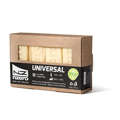 Image de N ZERO Barres de Fart Universel Bio pour Skis et snowboards Pack Économique 4 x 50 g écologique Naturel Tous Les Types Neige, Version Blanche conditions Entre 5 ºC