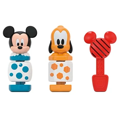 Image de Clementoni Mickey et Pluto Construis Joue Développement Cognitif Tournevis Pour Visser Dévisser les Personnages Enfants Dès 18 Mois