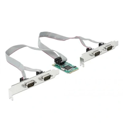 Image de DeLock MiniPCIe I O PCIe full size 4 x Serial RS 232 Adaptateur série 1.1 Mini Card