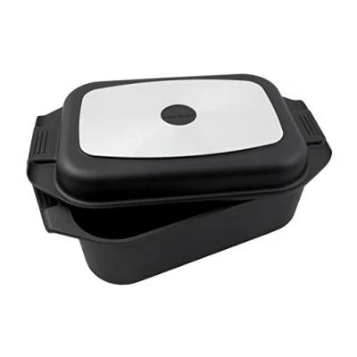 Image de Karcher 121749 Sauteuse en fonte d’aluminium 2en1 (8,7 litres, avec couvercle et gants de cuisine, 41,5 x 25,5 cm) noire