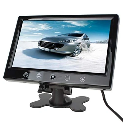 Image de PolarLander Moniteur de Voiture 9 Pouces TFT LCD Car Styling pour caméra recul stationnement DVD Magnétoscope Appui tête HD