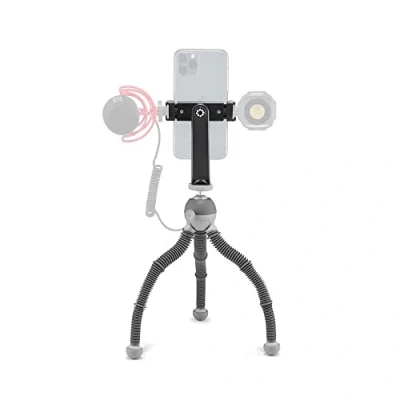 Image de JOBY PodZilla Medium Kit, Trépied Flexible avec Support de Téléphone GripTight 360, Smartphone Par les Créateurs du GorillaPod, Compatible iPhone, Smartphones, Caméra Sport, Jusqu&#039;À 1Kg, Gris